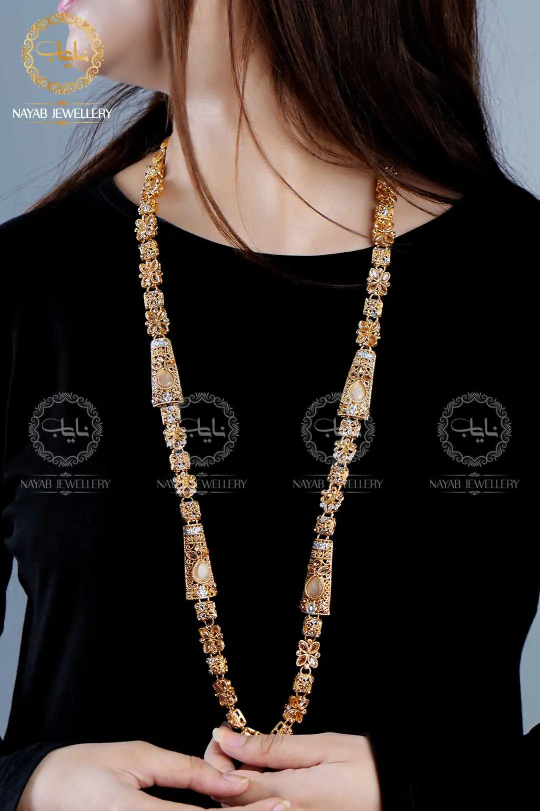 Light Weight Fancy Egyptian Mala (Without Earrings)  NJ-1165