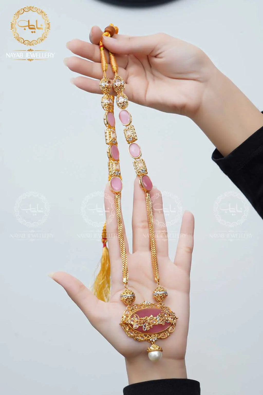 Royal Egyptian Mala Set with Long Earring  NJ-1177