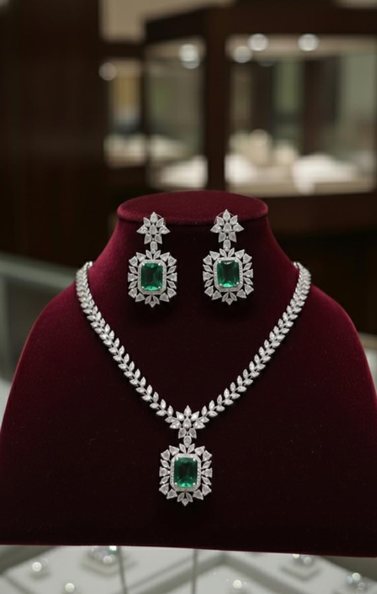 Regal Emerald Radiance Jewellery Set