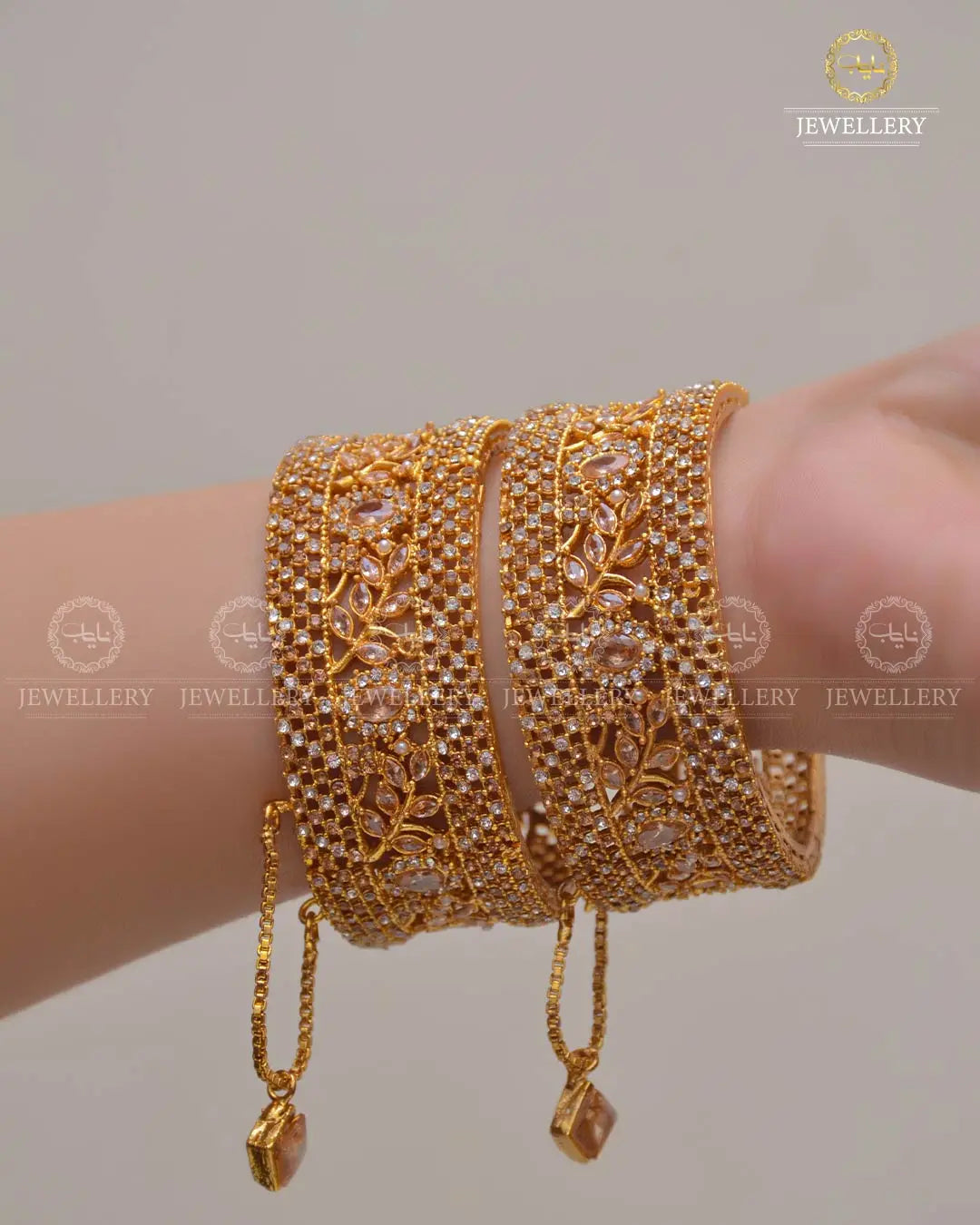 Zarcon openable Bangles (Pair)  set NJ-1635