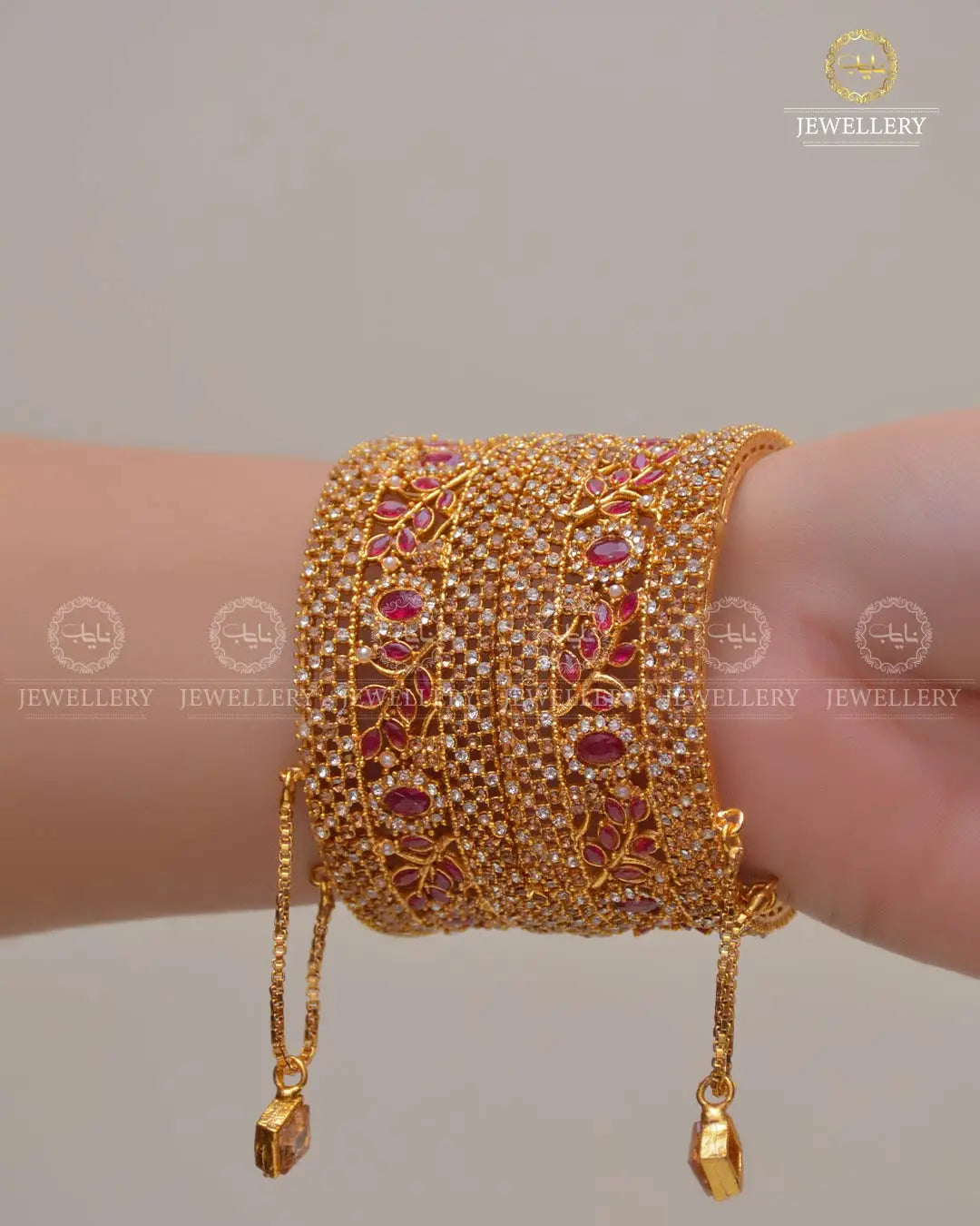 Zarcon openable Bangles (Pair)  set NJ-1635